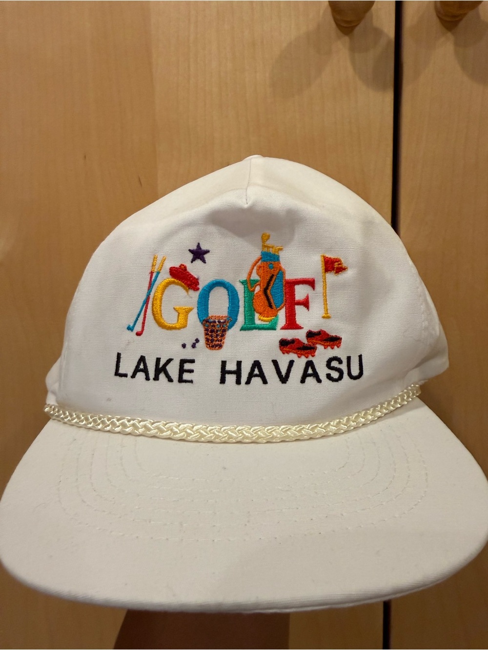 White Embroidered 'GOLF' Lake Havasu Baseball Cap